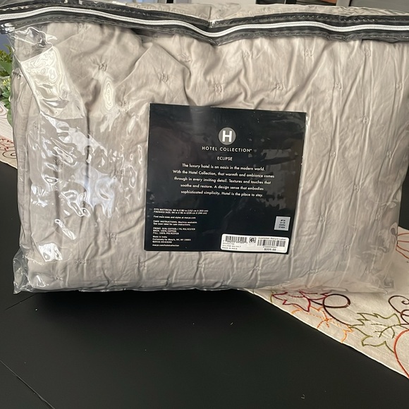 Like New Hotel Collection Eclipse Quilted Coverlet Blanket Bedspread Full Queen - Picture 16 of 17